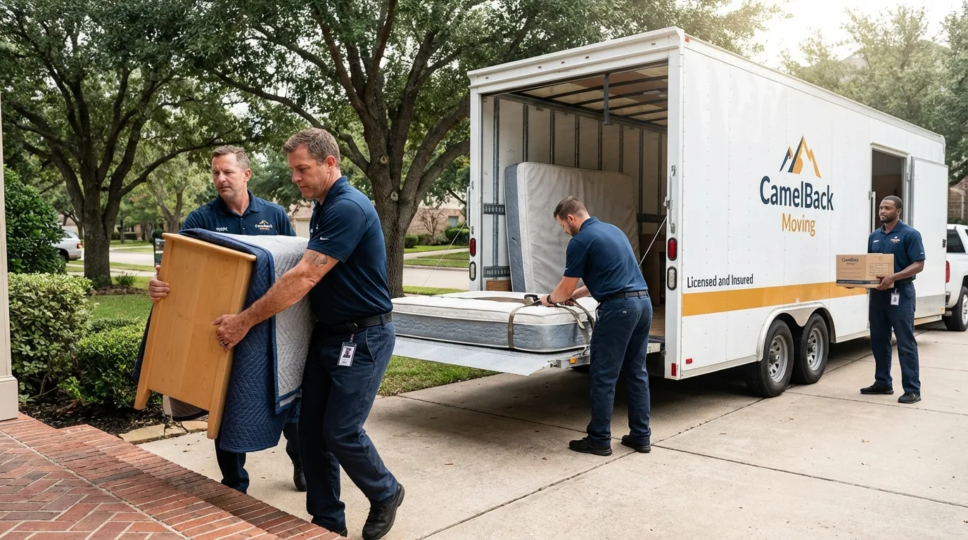 Crew loading residential truck for cross-state move from Alloway, NJ